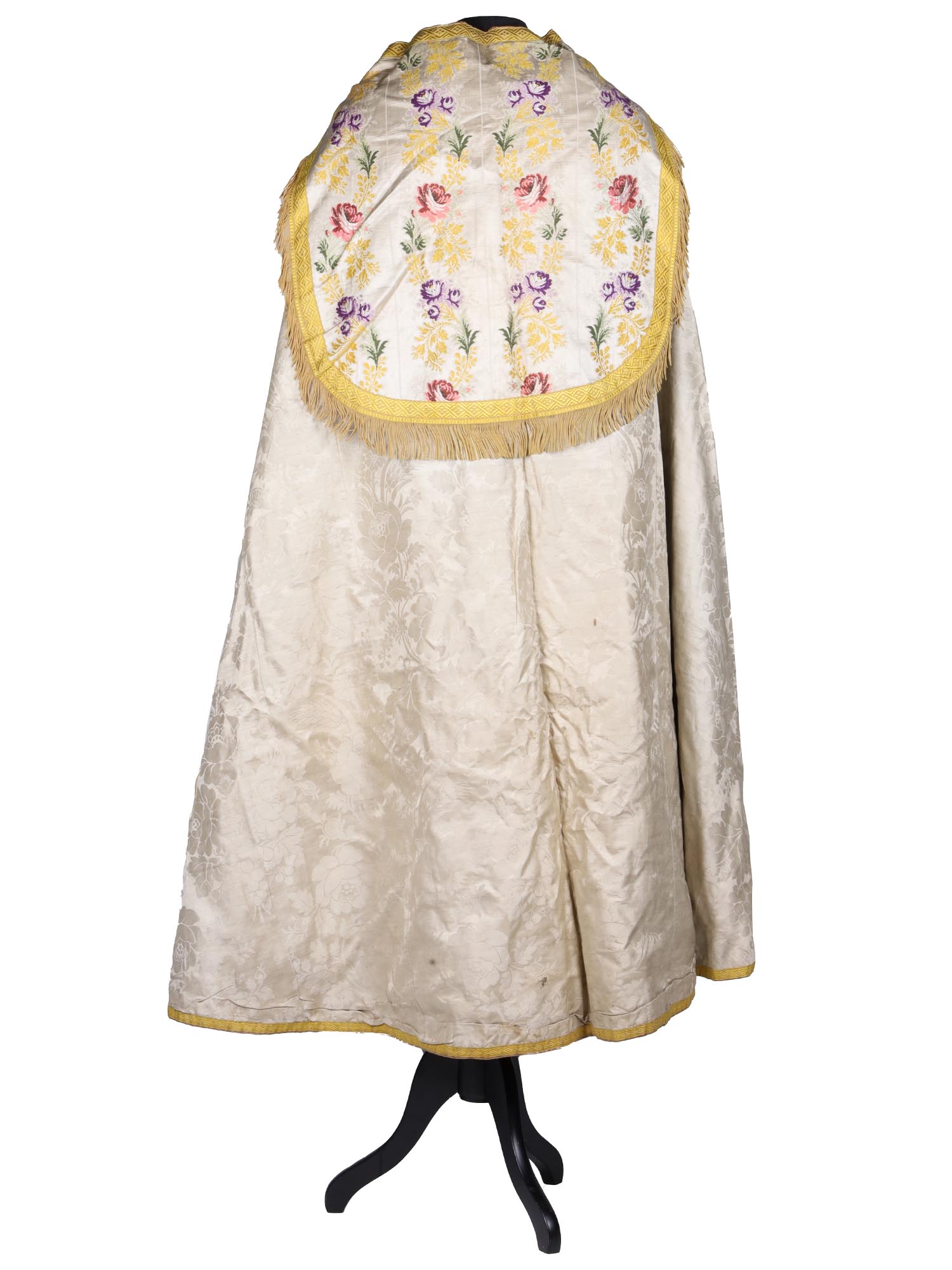 ANTIQUE EMBROIDERED CAPE CHASUBLE PRIEST CLOTHES PIC-3